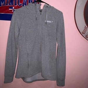 Gymshark gray zip up hoodie